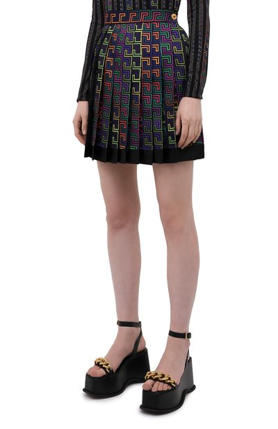 Плиссированная юбка VERSACE разноцветного цвета по цене 133000 руб., арт. 1001499/1A01104, фото 3 Плиссированная юбка VERSACE, арт. 1001499/1A01104, фото 3