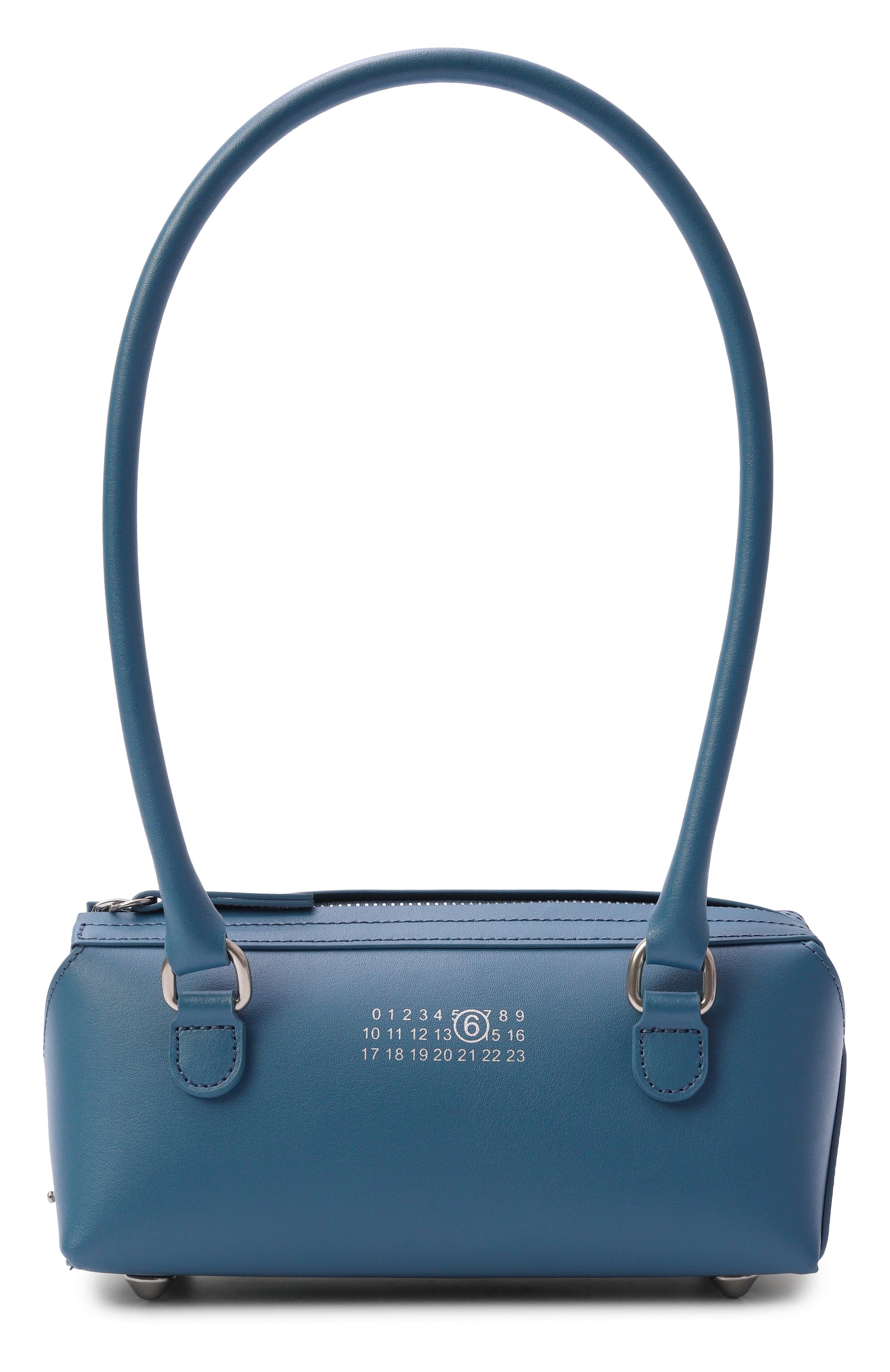 Сумка bauletto mini MM6 тёмно-голубого цвета по цене 43550 руб., арт. SB6ZH0039/P9061_001, фото 1 Сумка bauletto mini MM6, арт. SB6ZH0039/P9061_001, фото 1