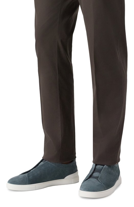 Замшевые кеды Triple Stitch Zegna S4667Z/LHS0Y Синий  S4667Z/LHS0Y Фото 3
