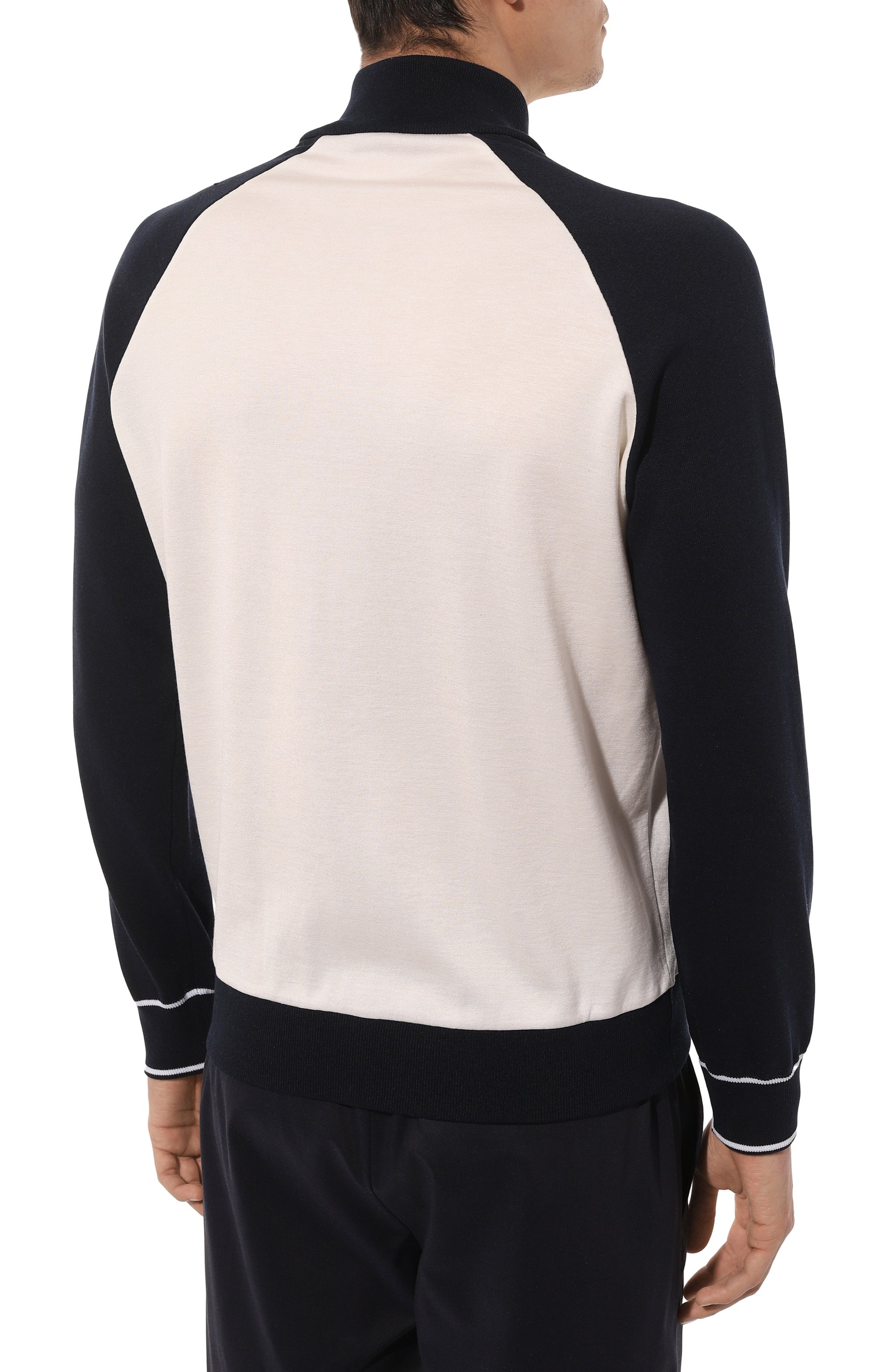 Толстовка из шелка и хлопка ZILLI темно-синего цвета по цене 270000 руб., арт. JSS010M0142VSTA00, фото 4 Толстовка из шелка и хлопка ZILLI, арт. JSS010M0142VSTA00, фото 4