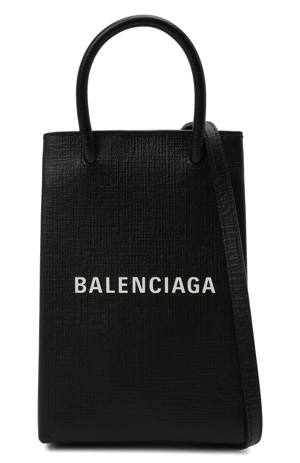 Кожаный чехол shopping для телефона BALENCIAGA черного цвета по цене 95650 руб., арт. 593826/0AI2N, фото 6 Кожаный чехол shopping для телефона BALENCIAGA, арт. 593826/0AI2N, фото 6