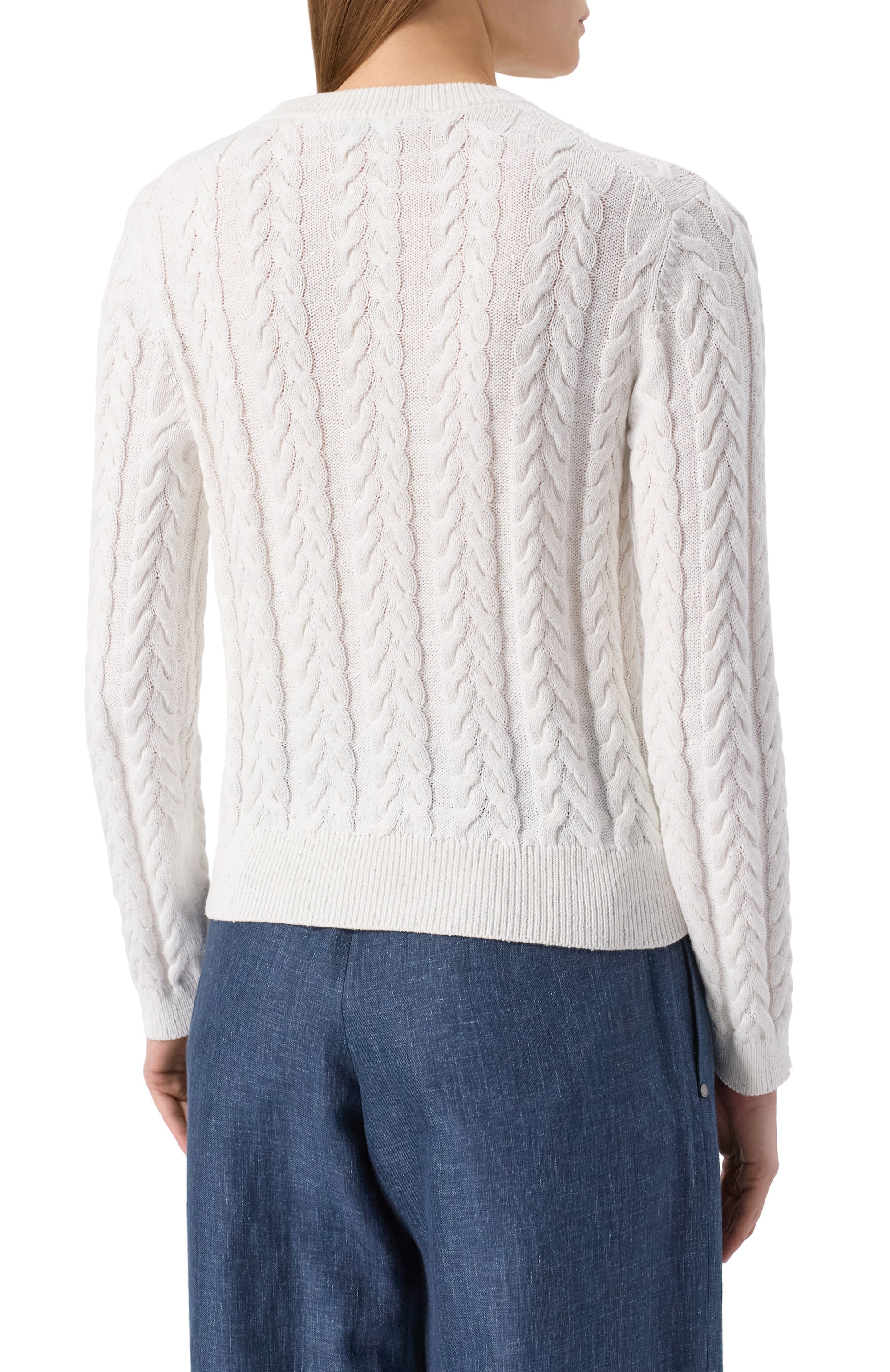 Хлопковый свитер BRUNELLO CUCINELLI, арт. MDV798100, фото 4