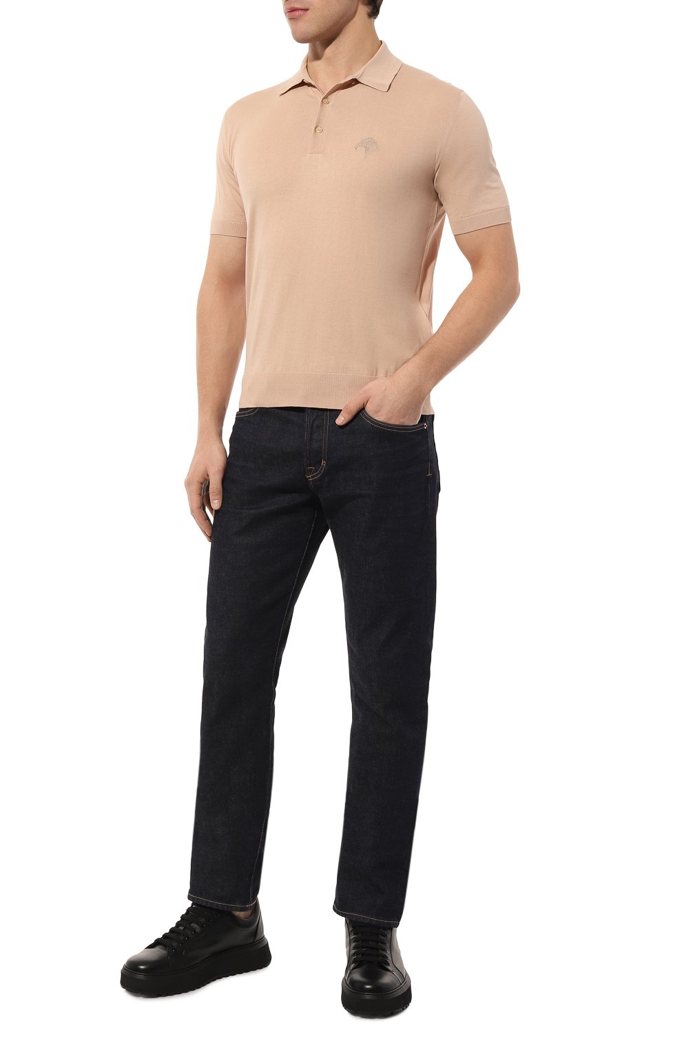 Хлопковое поло STEFANO RICCI бежевого цвета по цене 86450 руб., арт. K313030P13/F23145, фото 2 Хлопковое поло STEFANO RICCI, арт. K313030P13/F23145, фото 2