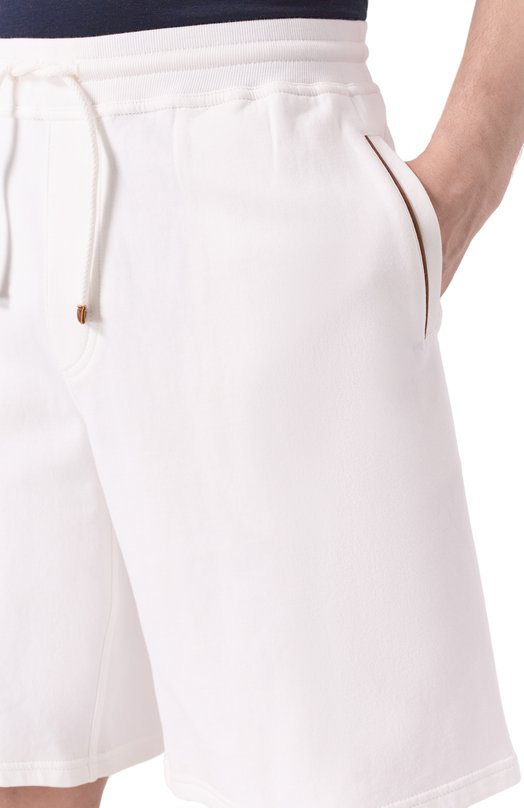Хлопковые шорты Brunello Cucinelli MW8633318G Белый  MW8633318G Фото 5