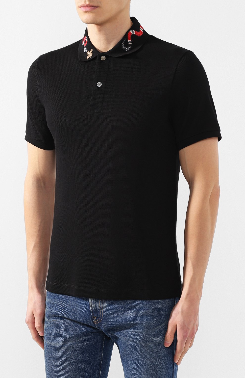 Хлопковое поло  GUCCI, арт. 408323/X7332, фото 3