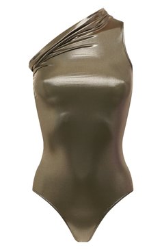 Женский слитный купальник RICK OWENS бронзового цвета, арт. RP01B4072/MTW | Фото 1 (Длина Ж (юбки, платья, шорты): Мини; Материал внешний: Синтетический материал; Женское Кросс-КТ: Слитные купальники; Материал сплава: Проставлено; Драгоценные камни: Проставлено)