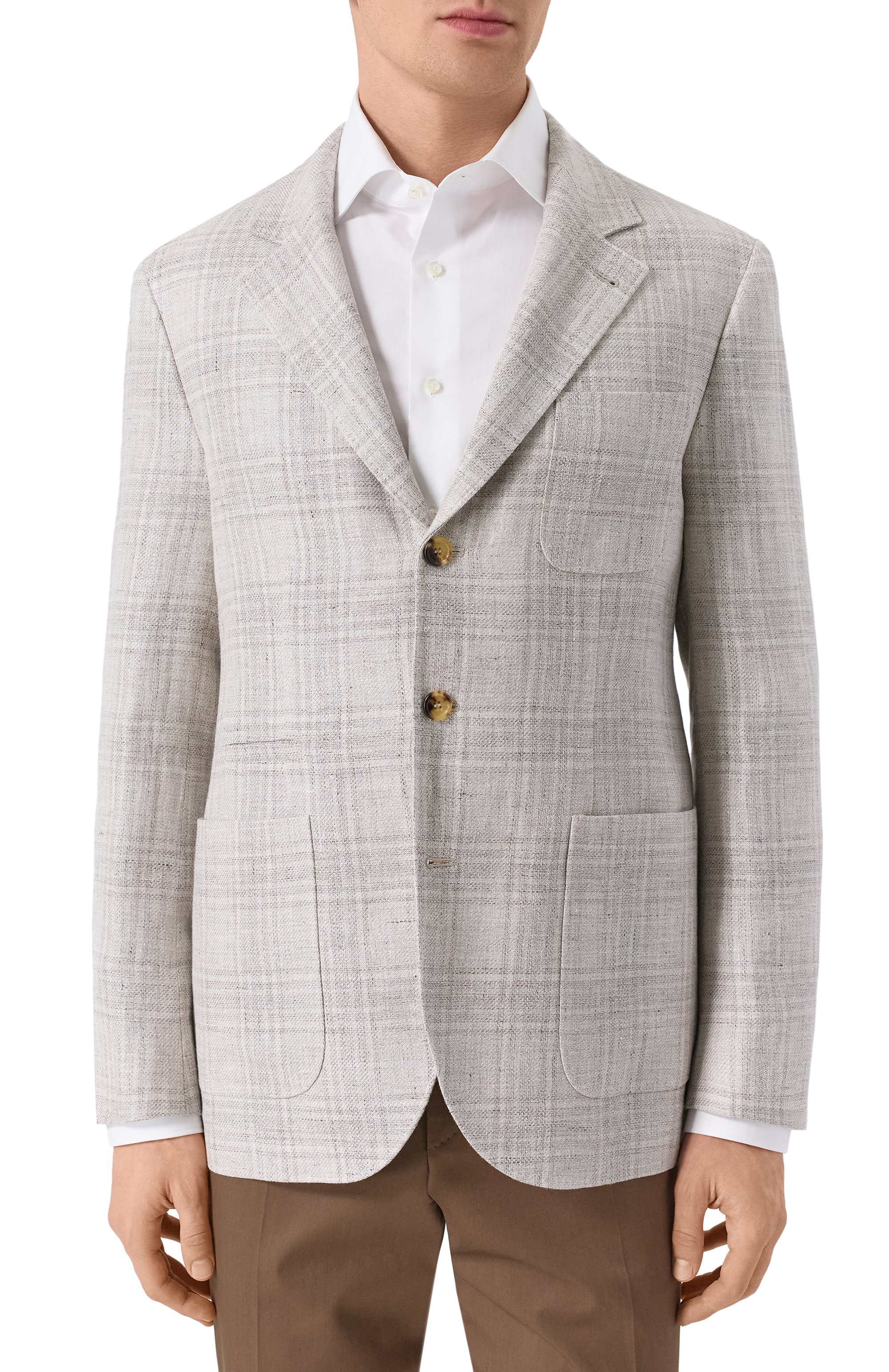 Пиджак изо льна и шерсти BRUNELLO CUCINELLI, арт. MR4877BND, фото 4