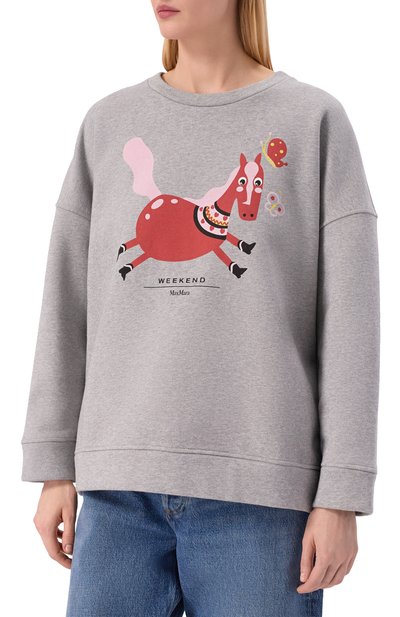 Хлопковый свитшот WEEKEND MAX MARA, арт. WKDG0MM0S0, фото 3