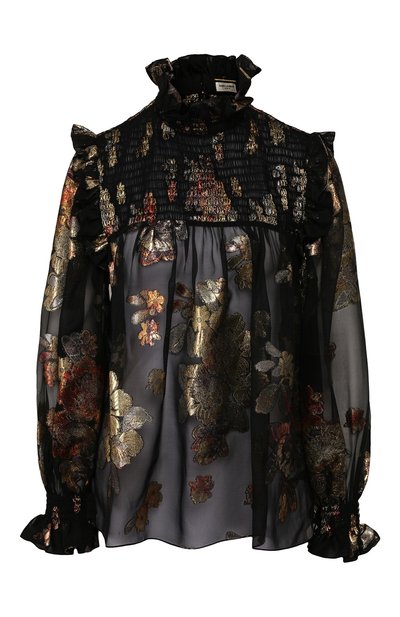 Шелковая блузка SAINT LAURENT, арт. 618935/Y7A11, фото 1