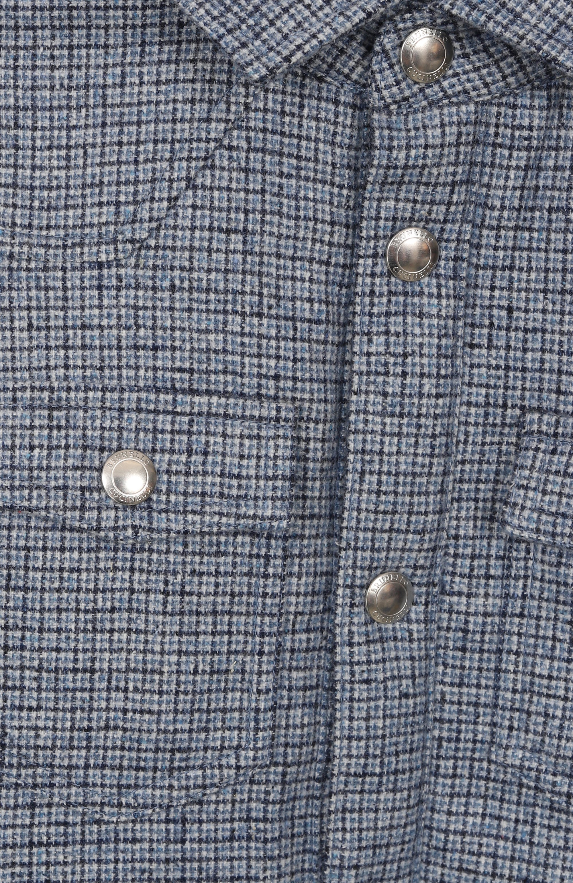 Утепленная куртка-рубашка из шелка и шерсти BRUNELLO CUCINELLI, арт. BV4010109A, фото 3