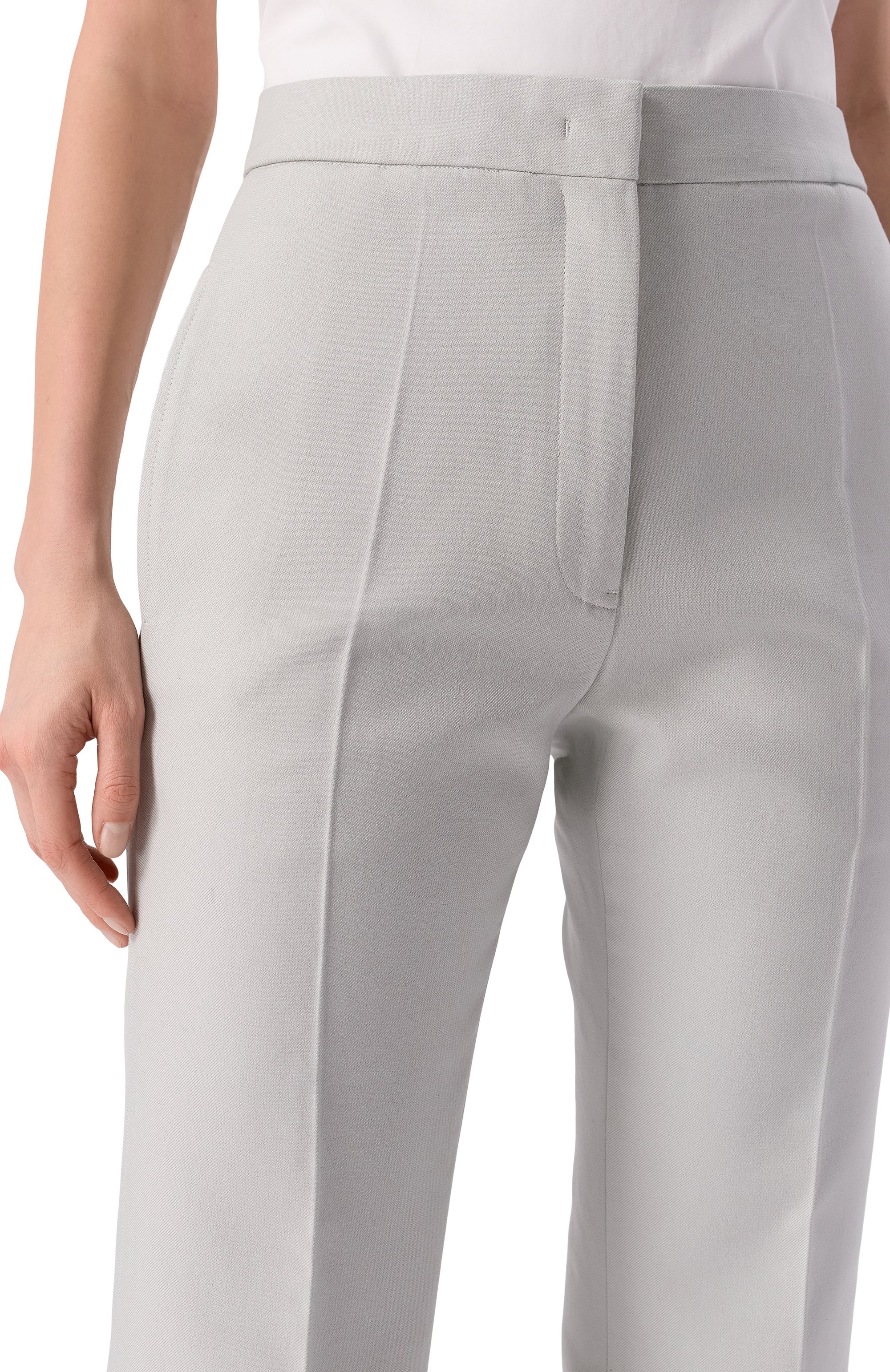 Хлопковые брюки JIL SANDER светло-зеленого цвета по цене 135500 руб., арт. J04KA0006/J45078, фото 5 Хлопковые брюки JIL SANDER, арт. J04KA0006/J45078, фото 5