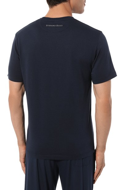 Футболка STEFANO RICCI темно-синего цвета по цене 41950 руб., арт. MNH3102280/803, фото 4 Футболка STEFANO RICCI, арт. MNH3102280/803, фото 4