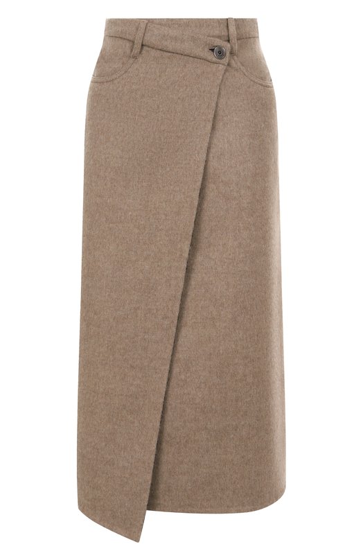 Шерстяная юбка Brunello Cucinelli MP565G3897 Бежевый MP565G3897