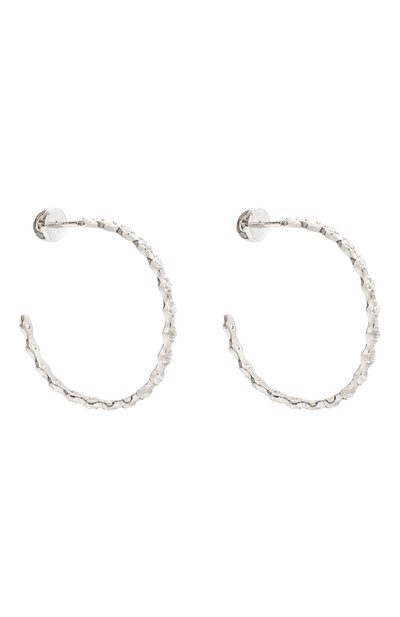 Серьги-хупсы с белыми топазами MOONKA, арт. bh-kon-r, фото 3