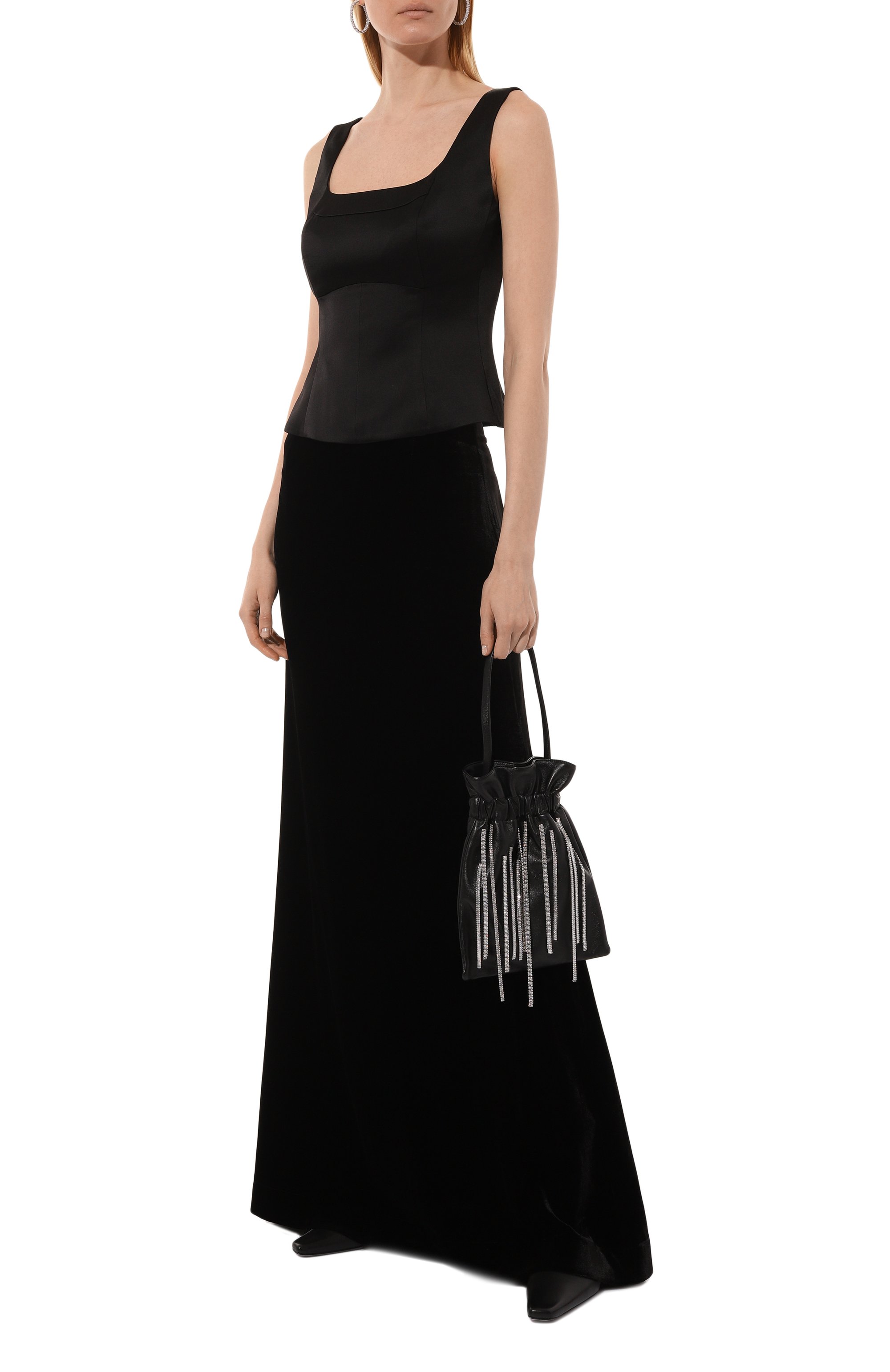 Бархатная юбка ALINE черного цвета по цене 37000 руб., арт. AL142502, фото 2 Бархатная юбка ALINE, арт. AL142502, фото 2