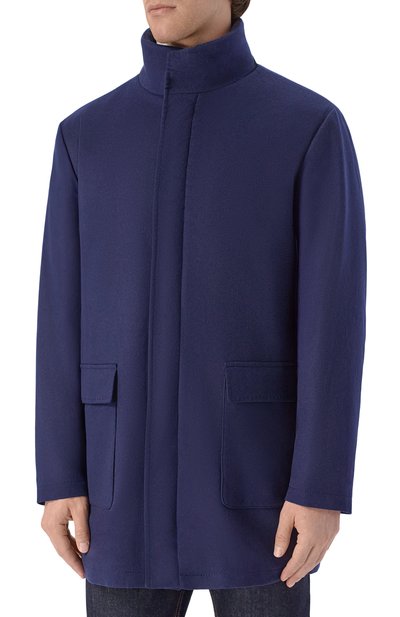 Кашемировое пальто KITON темно-синего цвета по цене 1310000 руб., арт. UW2479AV0401L, фото 3 Кашемировое пальто KITON, арт. UW2479AV0401L, фото 3