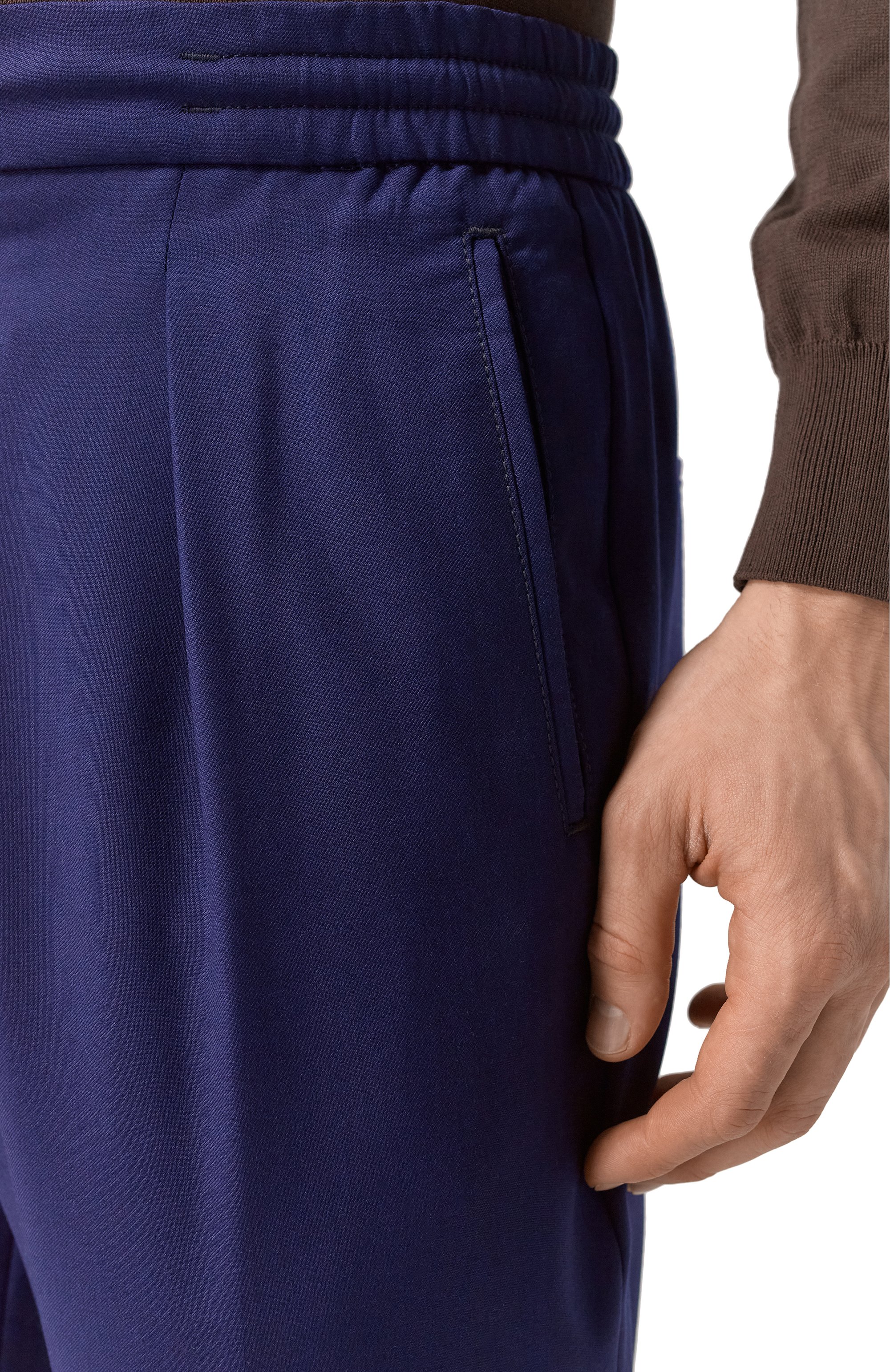 Шерстяные брюки KITON темно-синего цвета по цене 175500 руб., арт. UP1LACK0630F04, фото 5 Шерстяные брюки KITON, арт. UP1LACK0630F04, фото 5