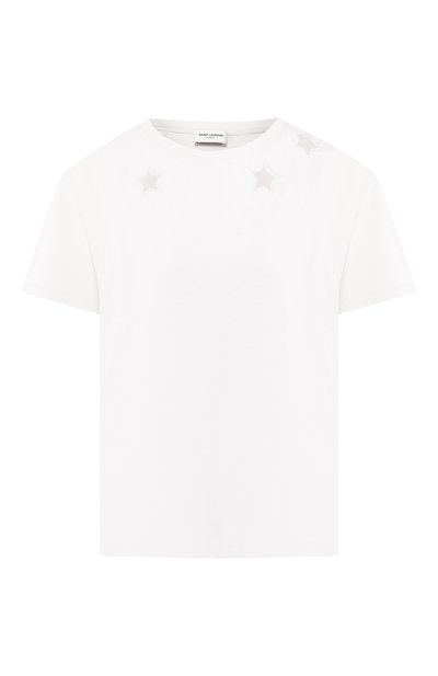 Женская хлопковая футболка SAINT LAURENT, арт. 547700/YB2XE