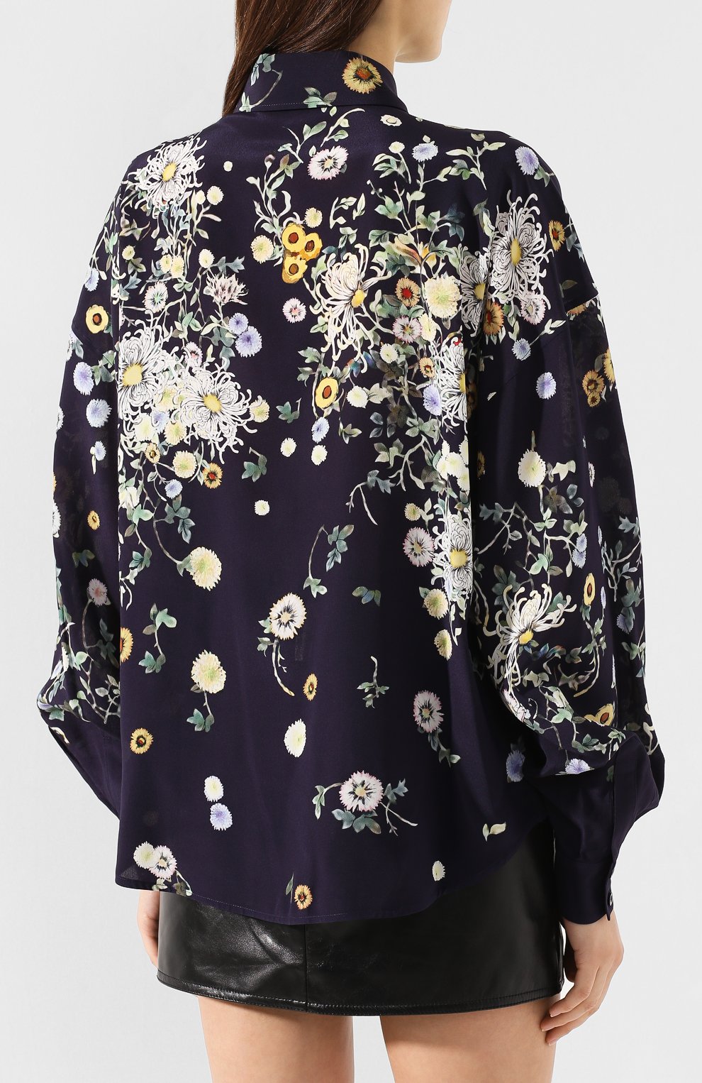 Шелковая рубашка GIVENCHY синего цвета по цене 92500 руб., арт. BW60K212HK, фото 4 Шелковая рубашка GIVENCHY, арт. BW60K212HK, фото 4