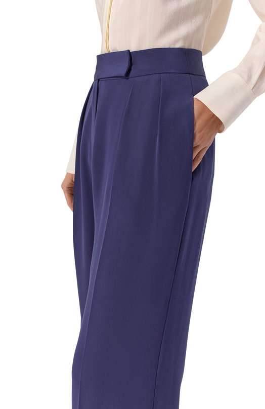 Шелковые брюки Kiton D56108K0977A30 Синий  D56108K0977A30 Фото 5