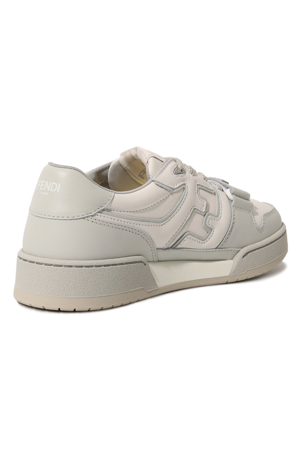 Кожаные кеды fendi match FENDI светло-серого цвета по цене 98550 руб., арт. 8E8453 A0MN, фото 5 Кожаные кеды fendi match FENDI, арт. 8E8453 A0MN, фото 5