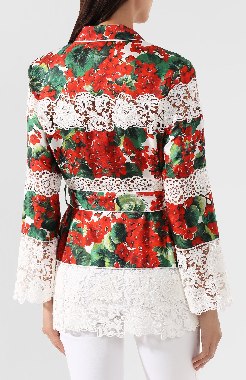 Блузка из смеси хлопка и шелка DOLCE & GABBANA, арт. F5J99Z/FGMFJ, фото 4