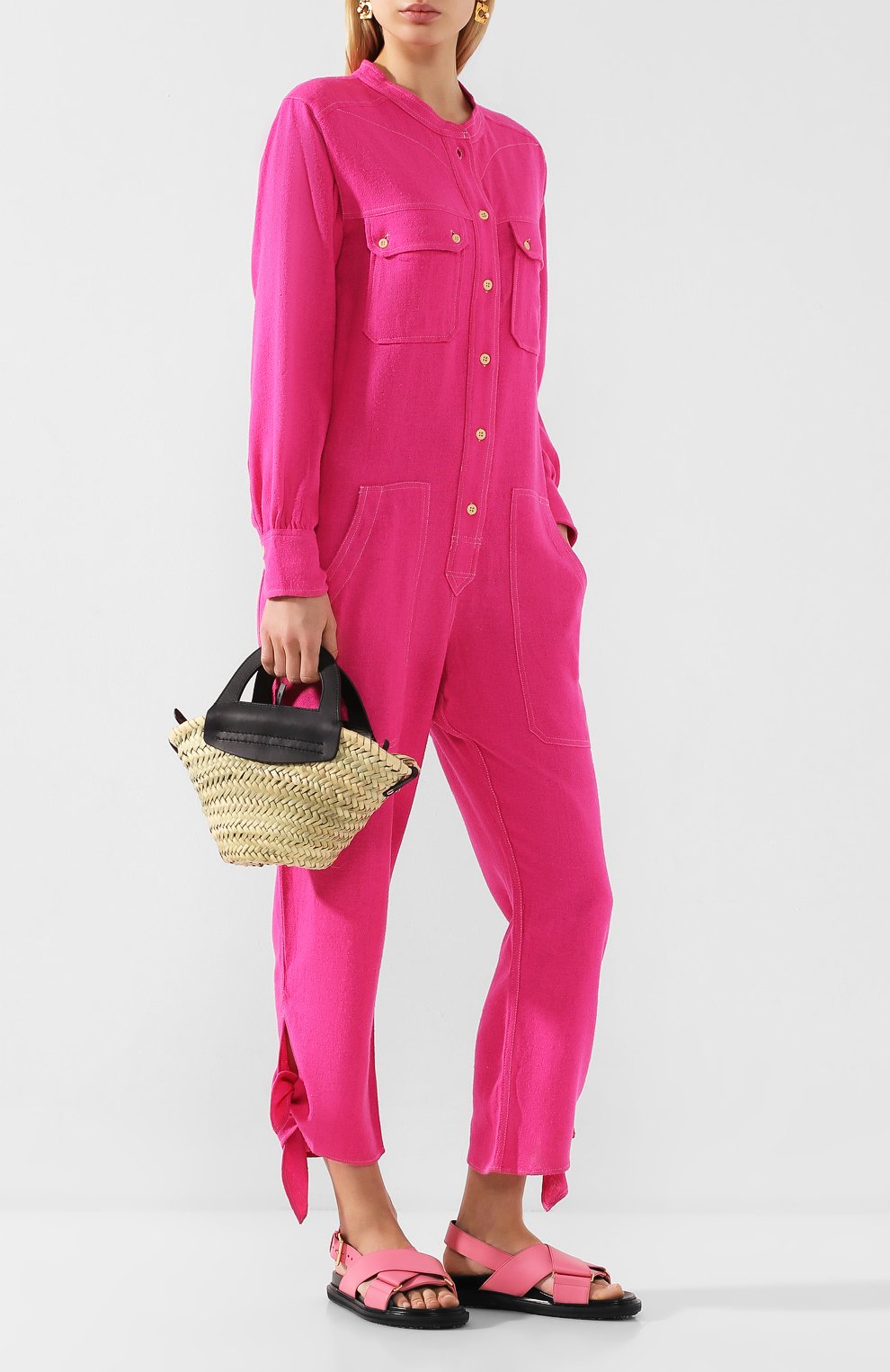 Шелковый комбинезон ISABEL MARANT розового цвета по цене 83750 руб., арт. CB0276-20E020I/TACAIA, фото 2 Шелковый комбинезон ISABEL MARANT, арт. CB0276-20E020I/TACAIA, фото 2