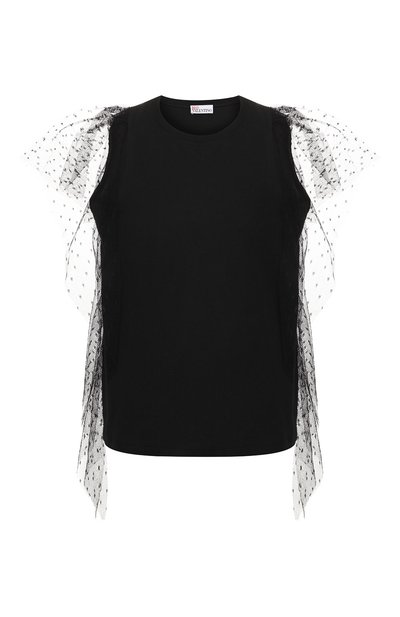 Женская хлопковая футболка REDVALENTINO, арт. TR3MG03Y/4UH