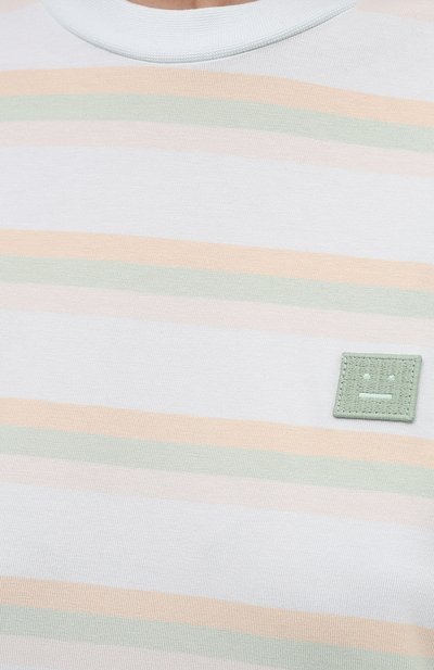 Хлопковая футболка ACNE STUDIOS разноцветного цвета по цене 19550 руб., арт. CL0103/W, фото 5 Хлопковая футболка ACNE STUDIOS, арт. CL0103/W, фото 5