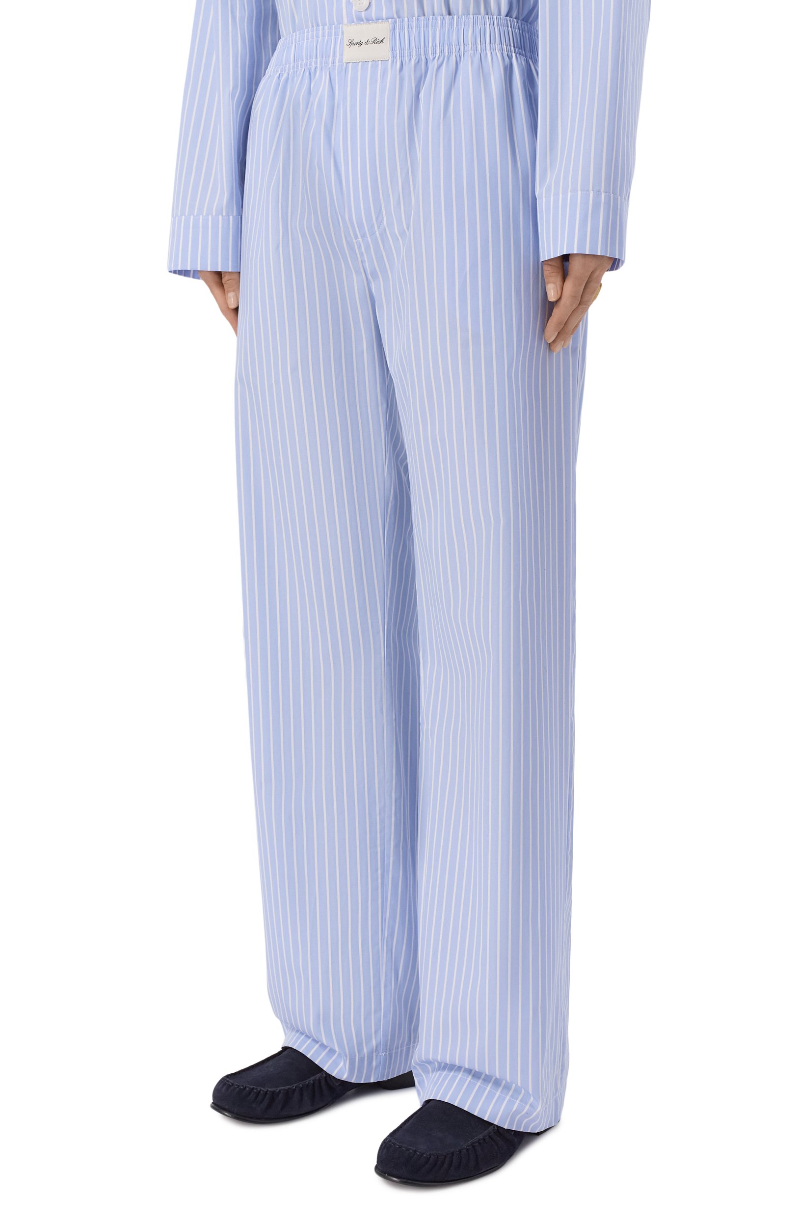Хлопковые брюки SPORTY AND RICH, арт. PA07874326BL154, фото 3