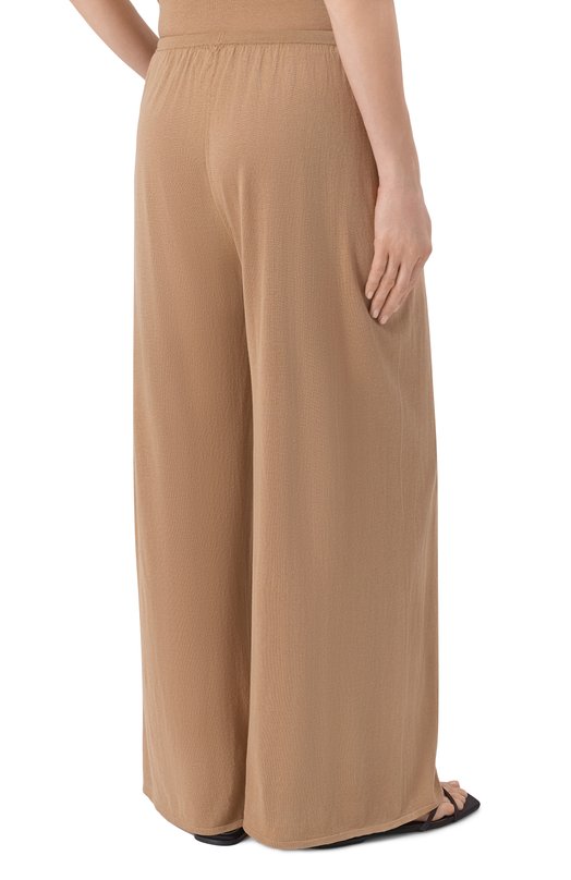 Брюки из шелка и хлопка 12 STOREEZ 136914 Бежевый  136914 Фото 4