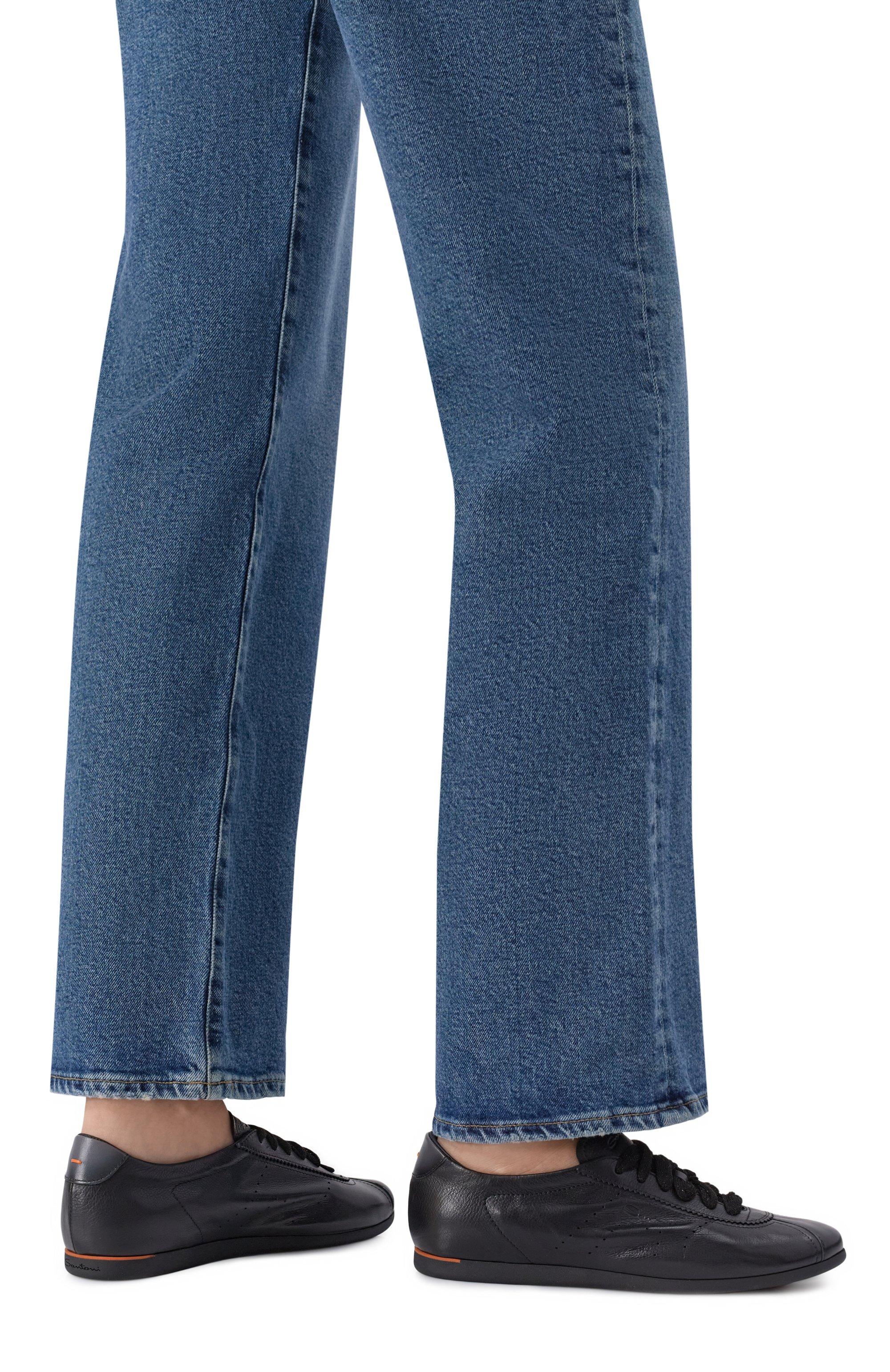 Кожаные кеды SANTONI черного цвета по цене 97550 руб., арт. WBYG61449NEATFIY, фото 2 Кожаные кеды SANTONI, арт. WBYG61449NEATFIY, фото 2