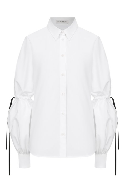 Хлопковая рубашка Nina Ricci 26PCT0005/C00539 Белый 26PCT0005/C00539