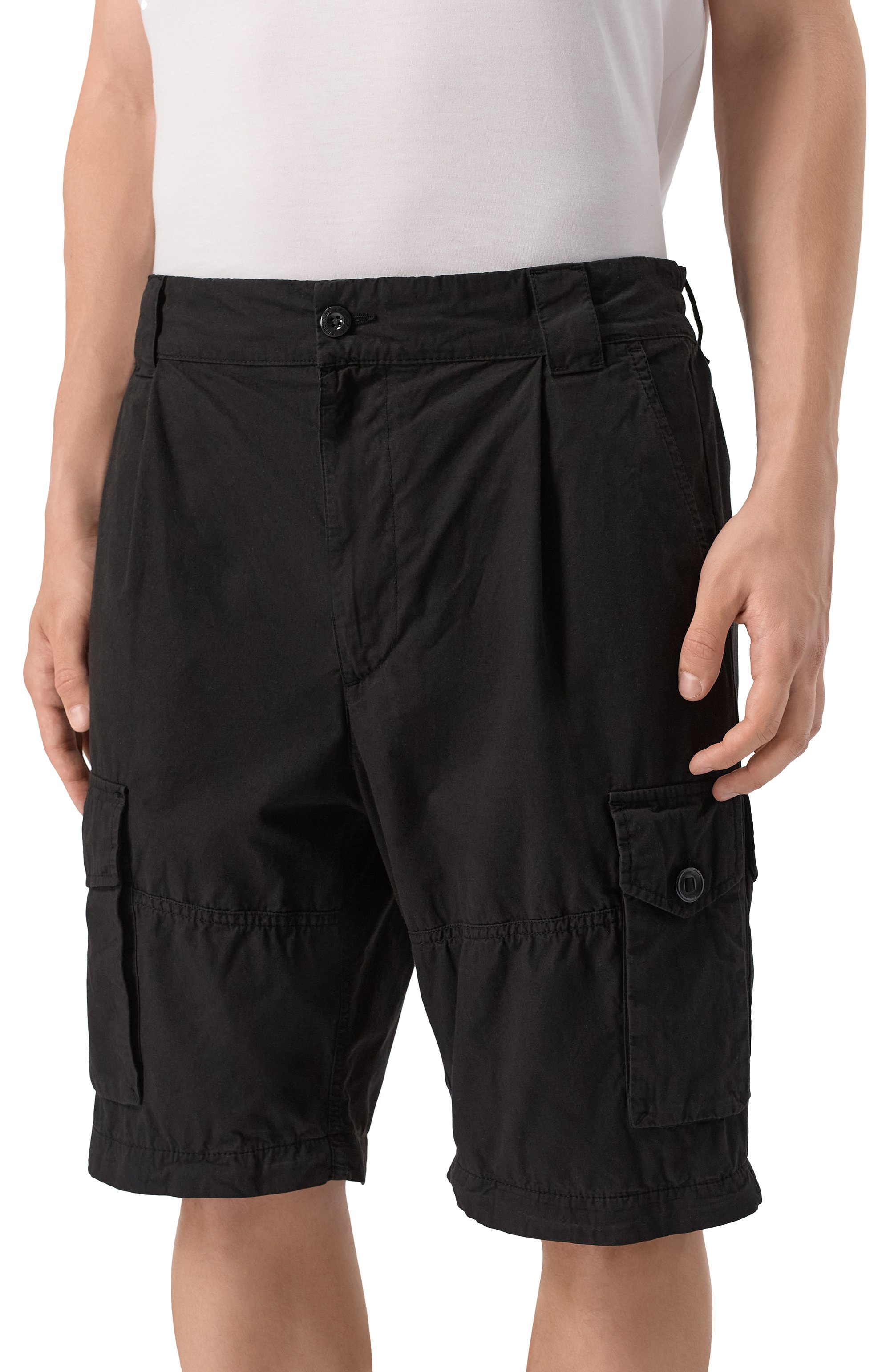 Хлопковые брюки-шорты C.P. COMPANY, арт. 18CMPA115A006475G, фото 6