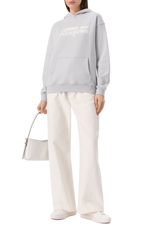 Хлопковое худи Comme des Fuckdown CFABW01205 Серый  CFABW01205 Фото 2