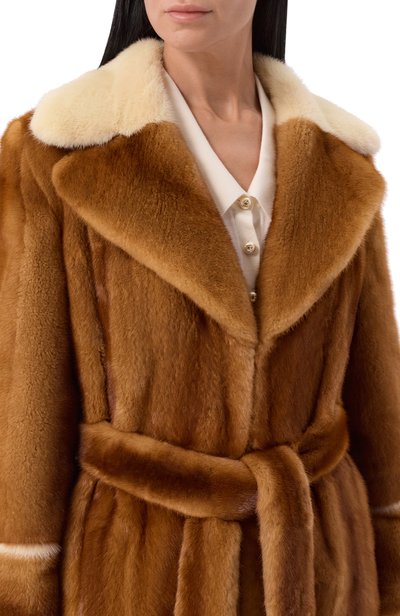 Шуба из норки FENDI коричневого цвета по цене 3755000 руб., арт. FNF93F A3UE, фото 5 Шуба из норки FENDI, арт. FNF93F A3UE, фото 5