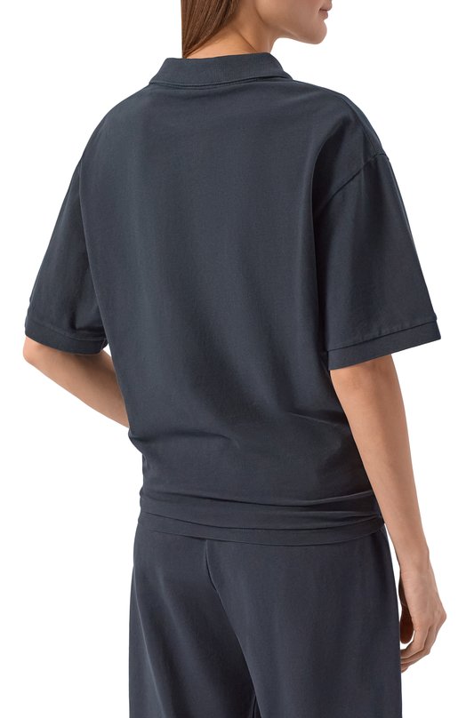 Хлопковое поло Haikure HEW54142TP003PX/LACY Синий  HEW54142TP003PX/LACY Фото 4