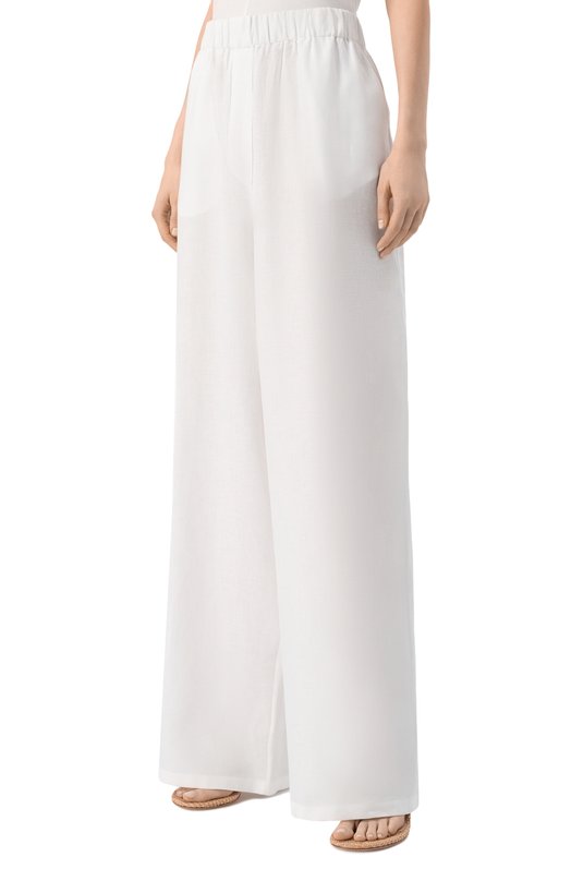 Льняные брюки Loro Piana FAP3842 Белый  FAP3842 Фото 3