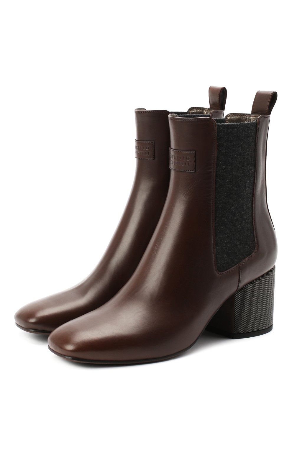 Кожаные ботильоны BRUNELLO CUCINELLI, арт. MZPRC1857P, фото 1