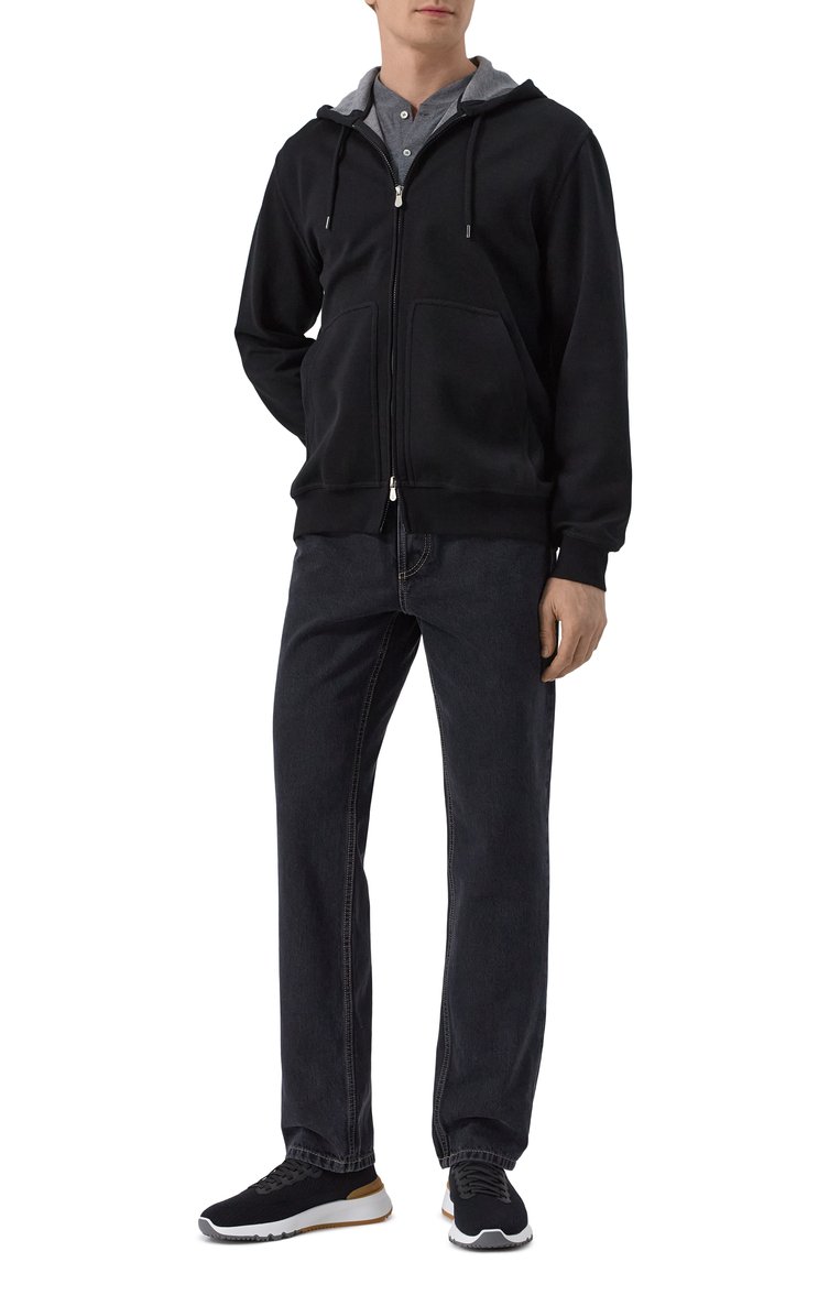 Мужские джинсы traditional fit BRUNELLO CUCINELLI темно-серого цвета, арт. M240PB3210 | Фото 2 (Длина (брюки, джинсы): Стандартные; Материал внешний: Хлопок, Деним; Силуэт М (брюки): Прямые; Кросс-КТ: Деним; Big sizes: Big Sizes; Стили: Повседневный; Автоматизация ТО: Проставлено; Автоматизация состава: Проставлено; Детали: Без декора; Размерность: Идёт в размер)