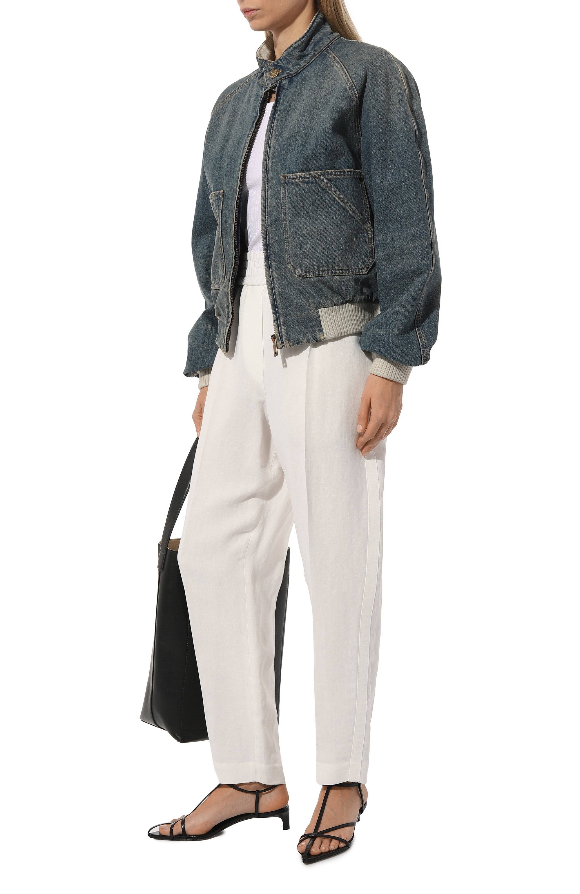 Брюки из вискозы и льна BRUNELLO CUCINELLI, арт. MH126B1071, фото 2