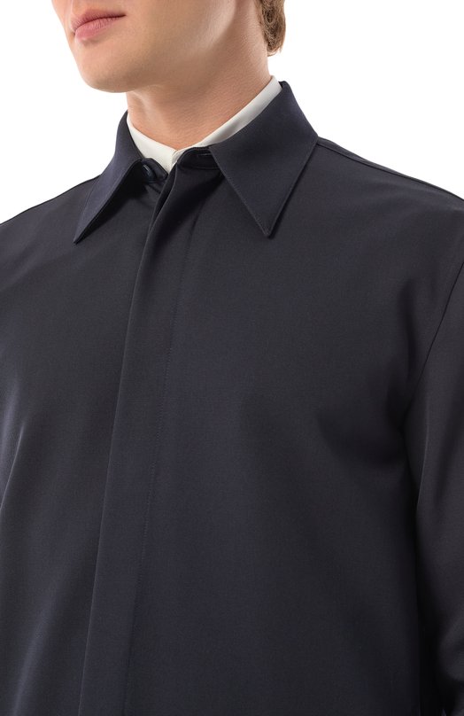 Шерстяная рубашка Jil Sander J22DL0298/J40002 Синий  J22DL0298/J40002 Фото 5