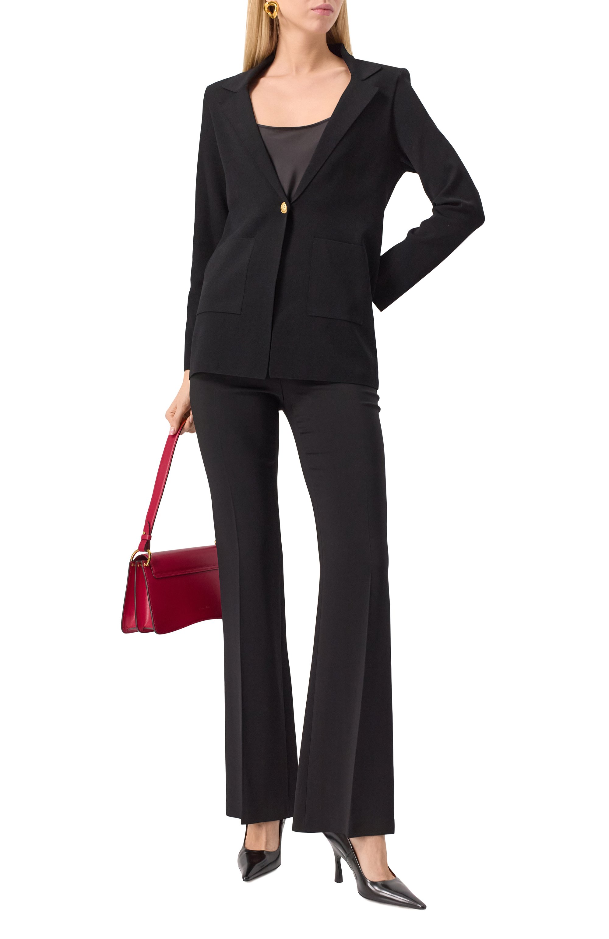 Атласный топ D.EXTERIOR черного цвета по цене 19600 руб., арт. 60667, фото 2 Атласный топ D.EXTERIOR, арт. 60667, фото 2