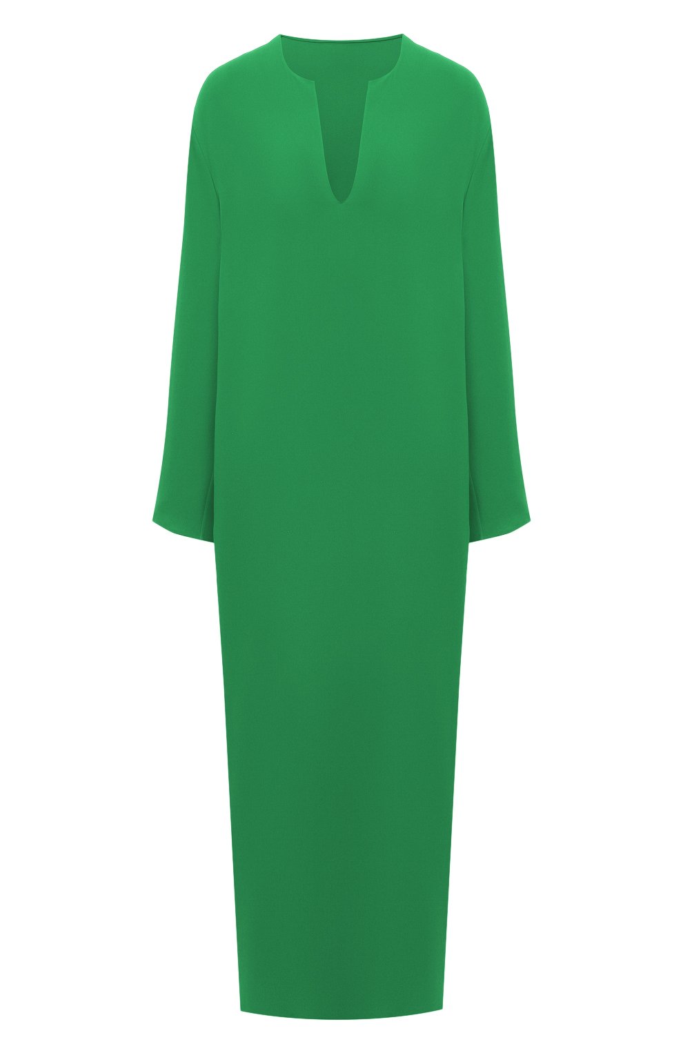 Шелковое платье VALENTINO зеленого цвета по цене 361000 руб., арт. VB3VDBR61MM, фото 1 Шелковое платье VALENTINO, арт. VB3VDBR61MM, фото 1