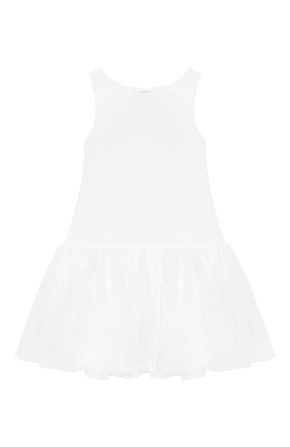 Хлопковое мини-платье MONNALISA белого цвета по цене 12350 руб., арт. 17CSOT, фото 2 Хлопковое мини-платье MONNALISA, арт. 17CSOT, фото 2