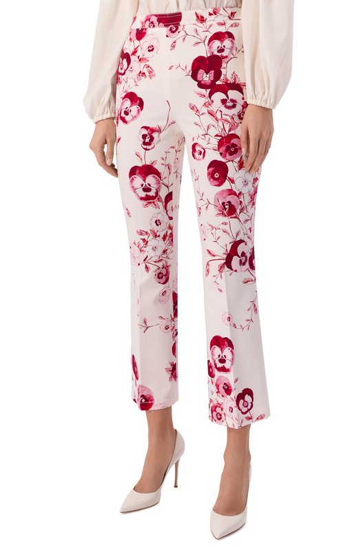 Хлопковые брюки Giambattista Valli 26SSPVCA3107/34PRI Белый  26SSPVCA3107/34PRI Фото 3