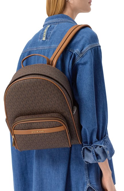 Женский рюкзак bex MICHAEL MICHAEL KORS коричневого цвета, арт. 30S4G8XB2B | Фото 2 (Материал: Экокожа; Размер: medium; Материал сплава: Проставлено; Драгоценные камни: Проставлено)
