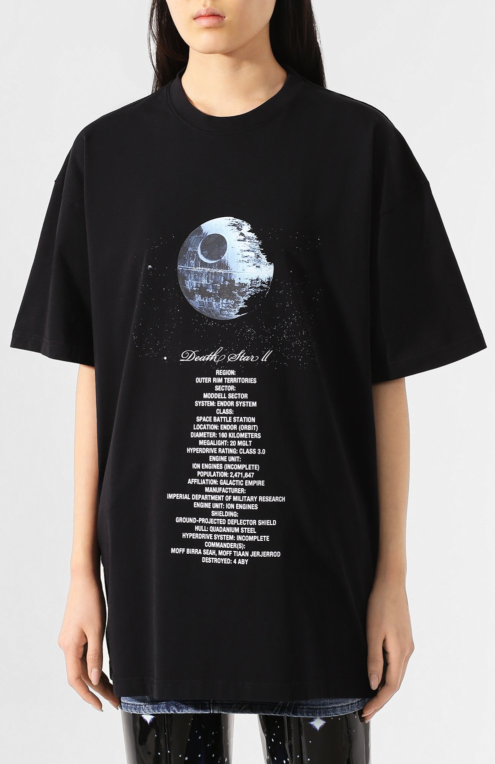 Хлопковая футболка star wars x vetements xl VETEMENTS черного цвета по цене 41100 руб., арт. USW21TS011 1600/W, фото 3 Хлопковая футболка star wars x vetements xl VETEMENTS, арт. USW21TS011 1600/W, фото 3