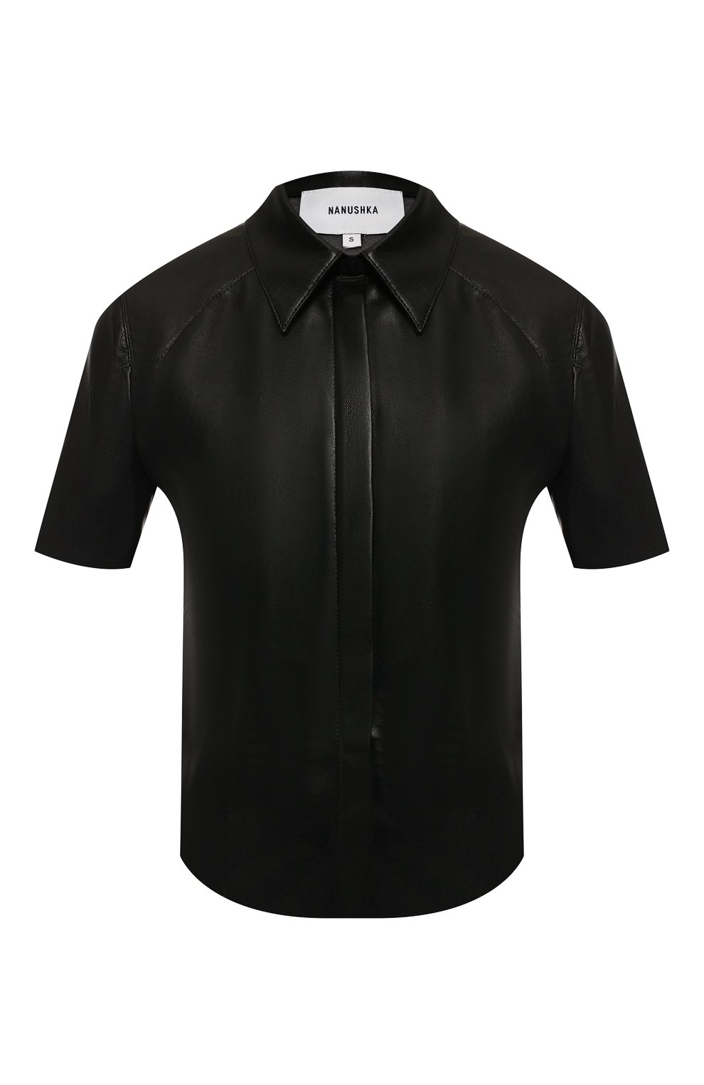 Блузка NANUSHKA, арт. CLARE_BLACK_VEGAN LEATHER, фото 1
