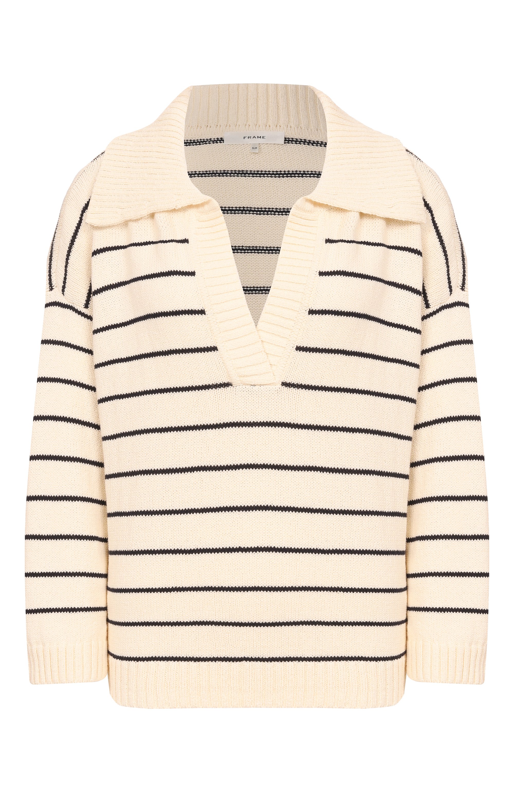 Хлопковый свитер FRAME DENIM, арт. WS26KSW014/THE STRIPED EASY PULL0VER, фото 1